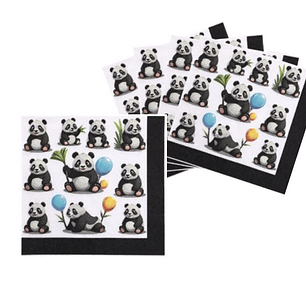 Festa panda guardanapos 16pcs 33x33cm