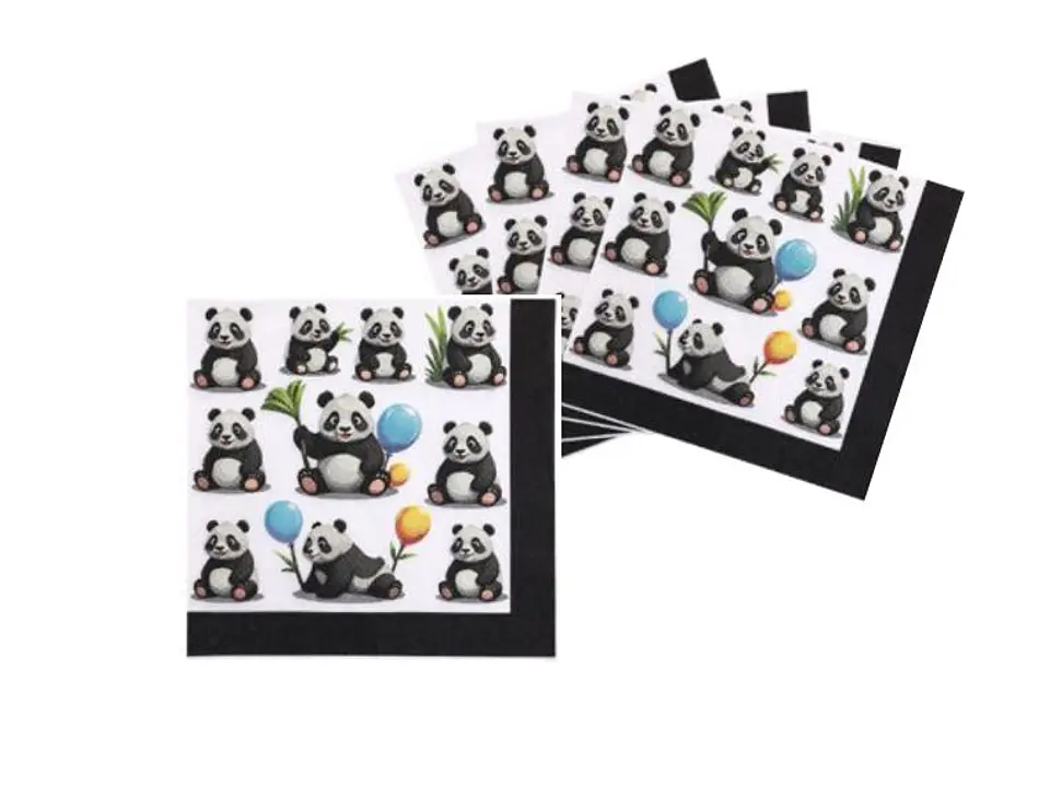 Festa Panda guardanapos de papel 16pcs 33x33cm 1
