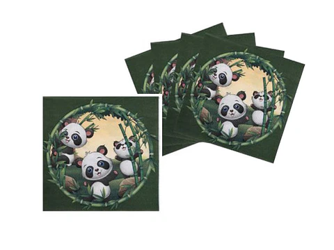 Festa Panda guardanapos de papel 16pcs 33x33cm