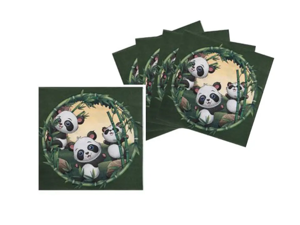 Festa Panda guardanapos de papel 16pcs 33x33cm 1