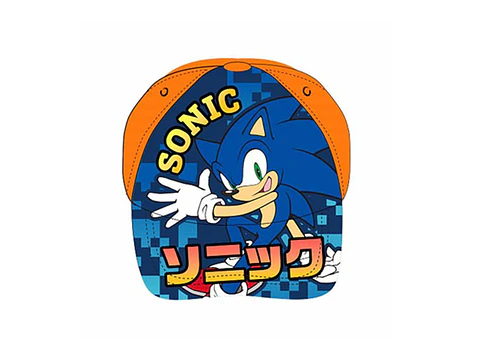 Boné Sonic tamanho ajustável para crianças entre 3-6 anos