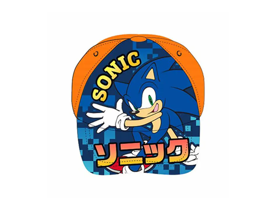 Boné Sonic tamanho ajustável para crianças entre 3-6 anos 1