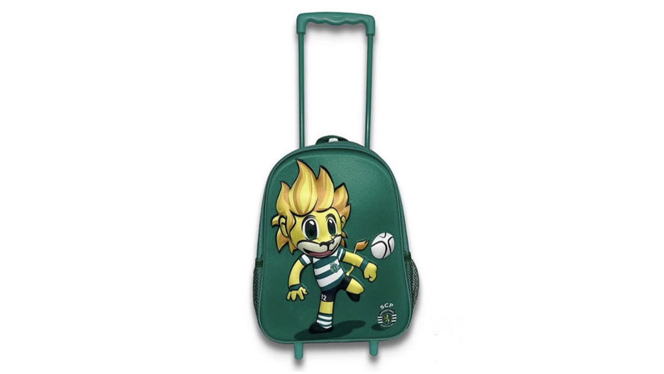 Mochila escolar com roda sporting trolley 3d 31 cm 1