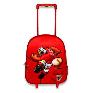 Mochila escolar com roda benfica trolley 3d 31 cm
