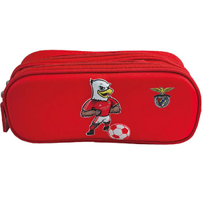 Estojo lápis Benfica 3D duplo fecho