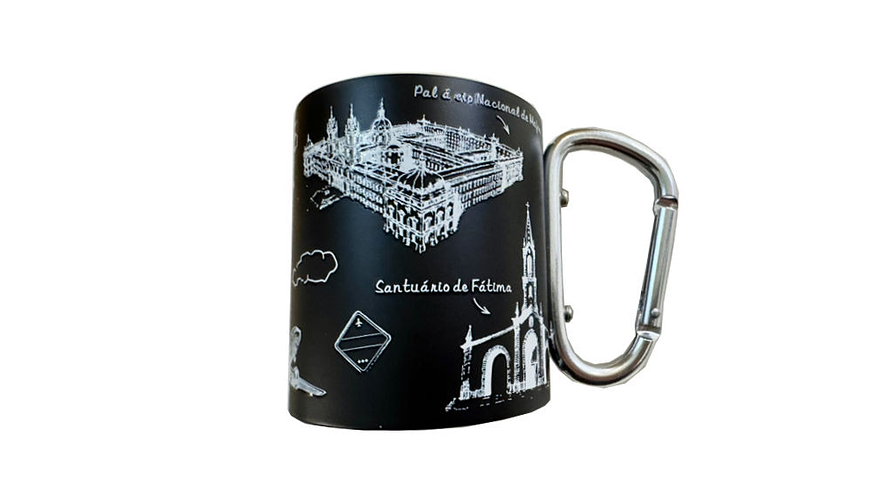 Caneca inox Portugal 220ml cor Preto 3