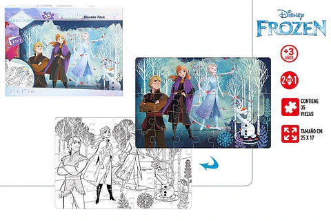 Puzzle Frozen 35pcs 25x17cm 2in1 +3A