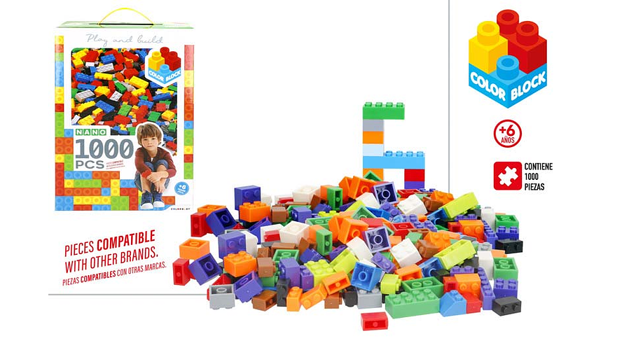Brinquedo bloco puzzle 1000pcs +6a ref.47941 1