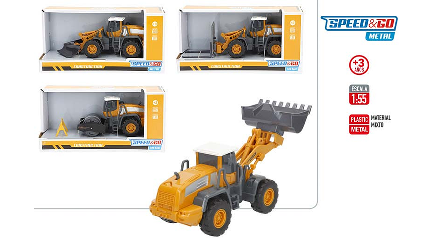 Brinquedo carro de construcao +3a scala 1:55 ref.47973 1