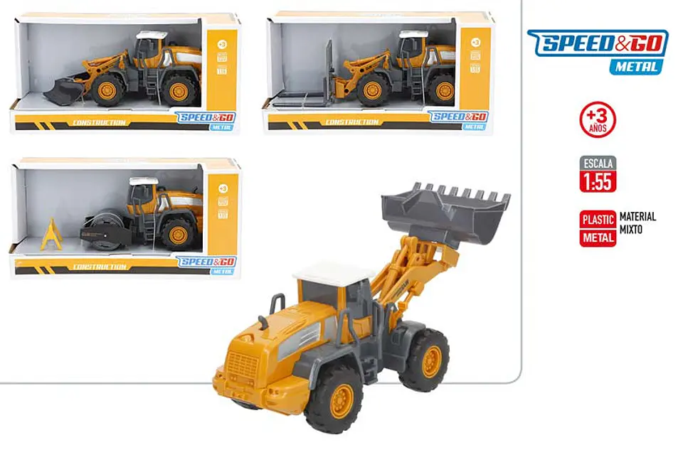 Brinquedo carro de construcao +3A scala 1:55 ref.47973 1