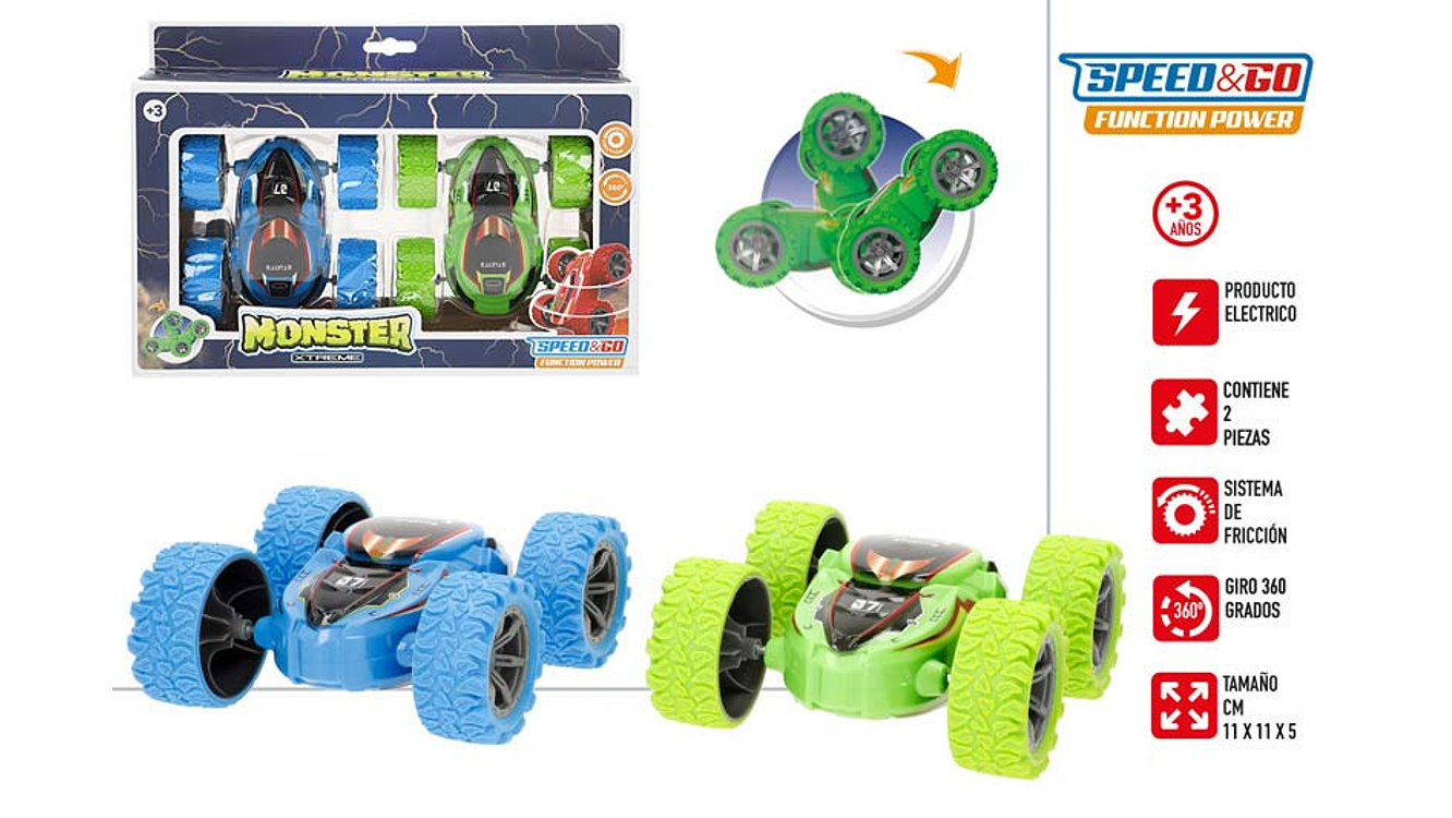 Brinquedo carro monster 2pcs +3anos ref.39529 1