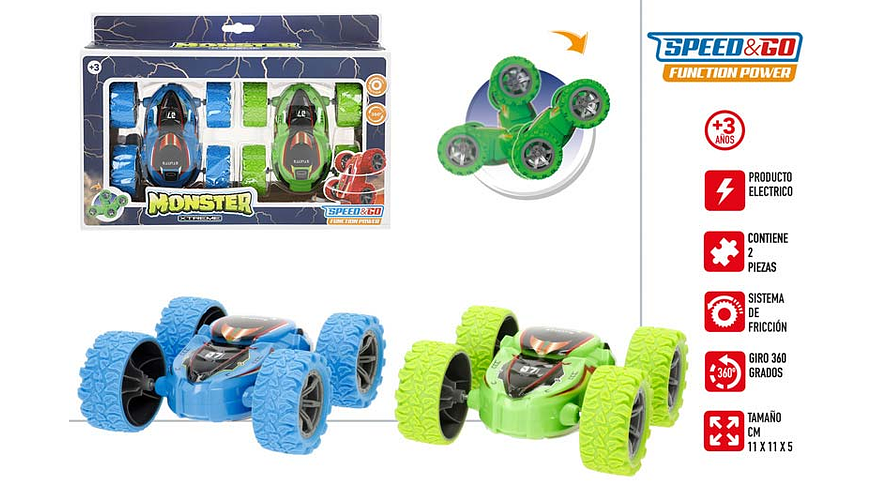 Brinquedo carro monster 2pcs +3anos ref.39529 1