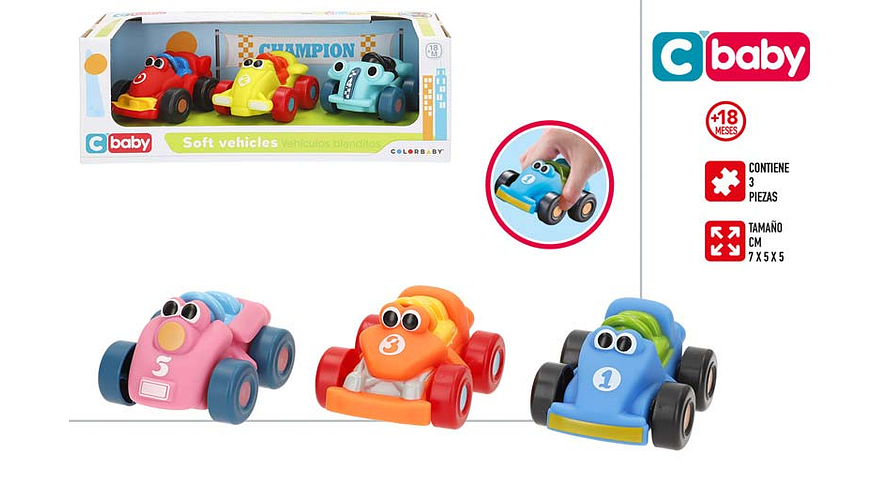 Brinquedo mini carro 3pcs +18m ref.39577 1