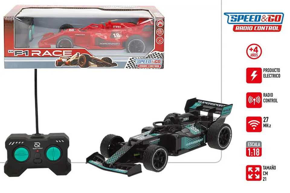 Brinquedo carro com comando F1 race +4A ref.47372 1