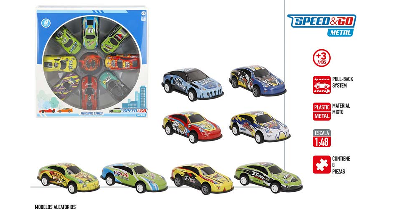 Brinquedo mini carro 8pcs +3a ref.49868 1