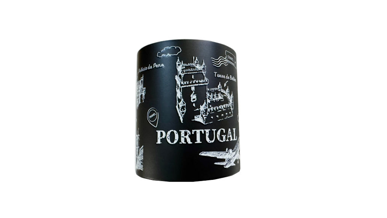 Caneca inox Portugal 220ml cor Preto 2