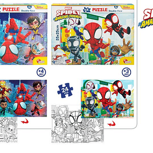 Puzzle homem aranha 24pcs 35x25cm +3a ref.99603 ref.47218