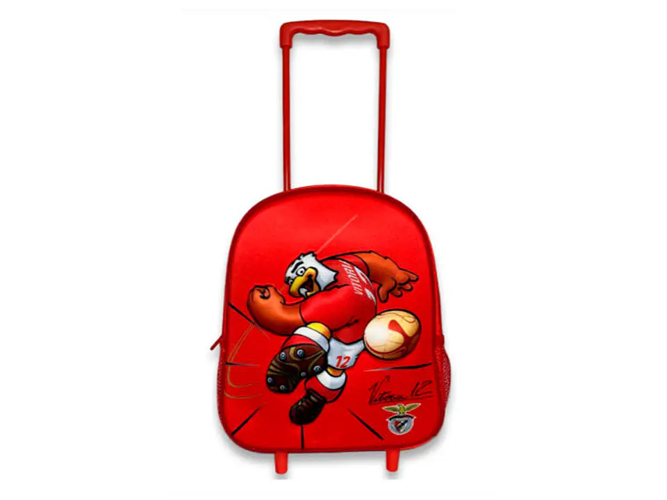Mochila escolar com roda Benfica trolley 3D 31cm BEN1105 1