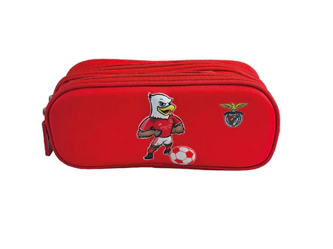 Estojo lápis Benfica 3D duplo fecho
