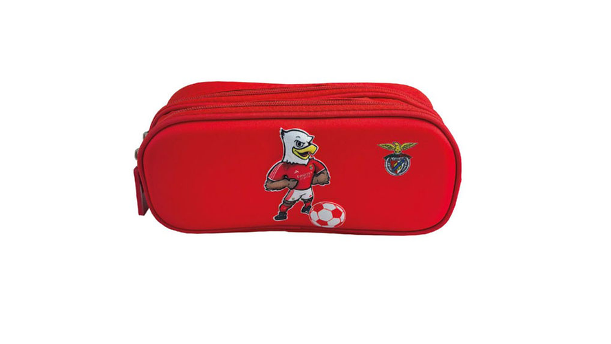 Estojo lápis Benfica 3D duplo fecho 1