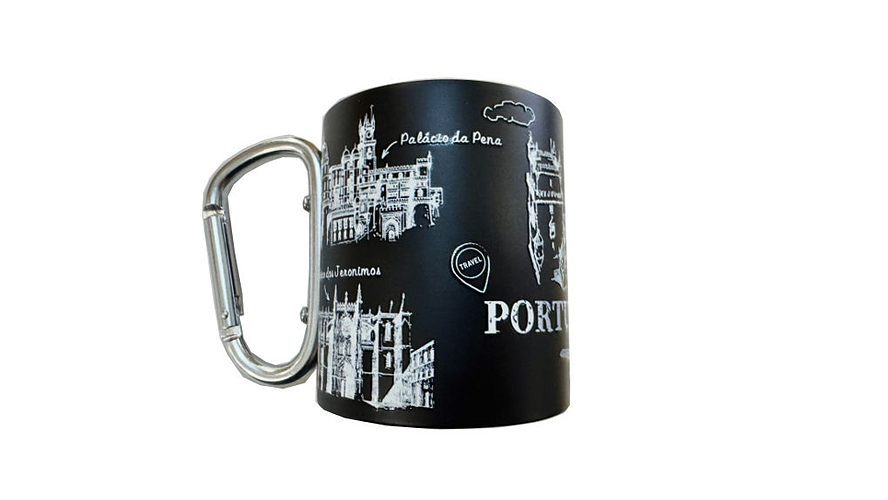 Caneca inox Portugal 220ml cor Preto 1