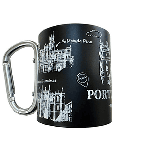 Caneca inox Portugal 220ml cor Preto
