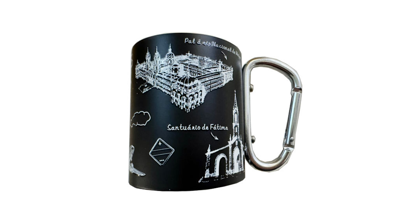 Caneca inox Portugal 220ml cor Preto 3