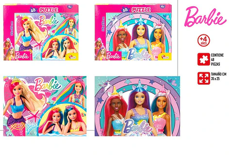 Puzzle Barbie 48pcs 35x25cm +4A