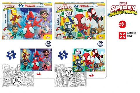 Puzzle Homem Aranha 24pcs 35x25cm +3A