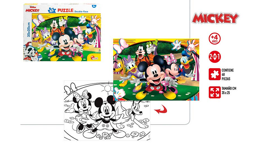 Puzzle Mickey 48pcs 35x25cm +4a ref.99504 ref.47223 1