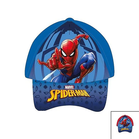 Boné Homem Aranha tamanho ajustável para crianças entre 3-6 anos