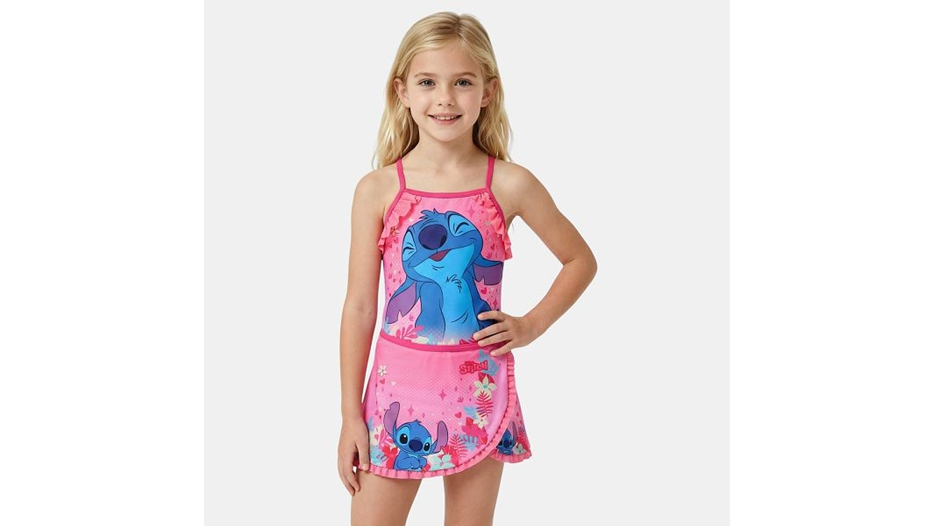 Fato Banho Stitch Menina 3-8anos Lil36-0802 1