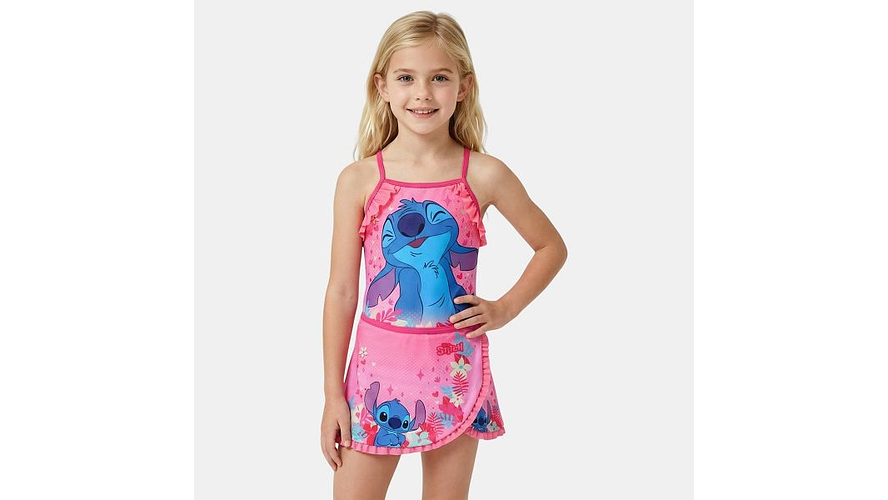 Fato Banho Stitch Menina 3-8anos Lil36-0802 1