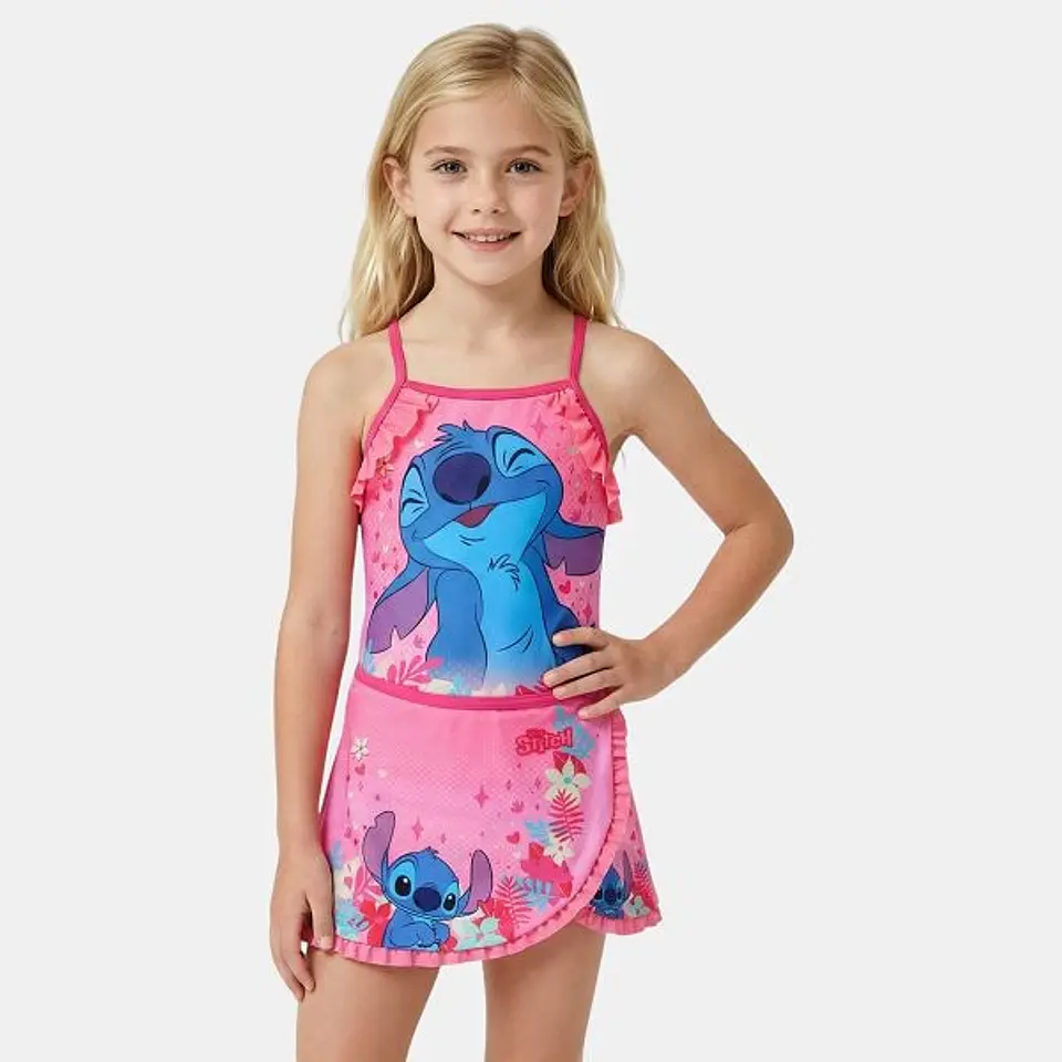 Fato Banho Stitch Menina 3-8anos Lil36-0802 1