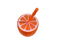 Copo plástico com palinha para água ou sumo 600ml 14x7cm com figura laranja - Thumbnail 1