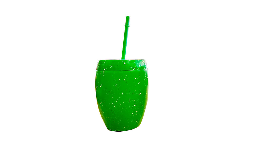 Copo com palinha para água ou sumo 600ml 14x7cm com figura lima 2