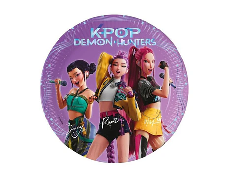 Festa K-Pop prato de papel 8pcs 19.5cm