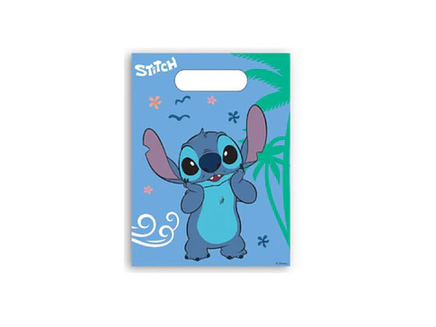 Festa Stitch saco plástico 6pcs 16x22cm