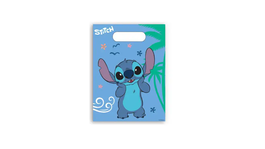Festa Stitch Saco Plástico 6pcs 16x22cm 1