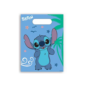 Festa Stitch Saco Plástico 6pcs 16x22cm