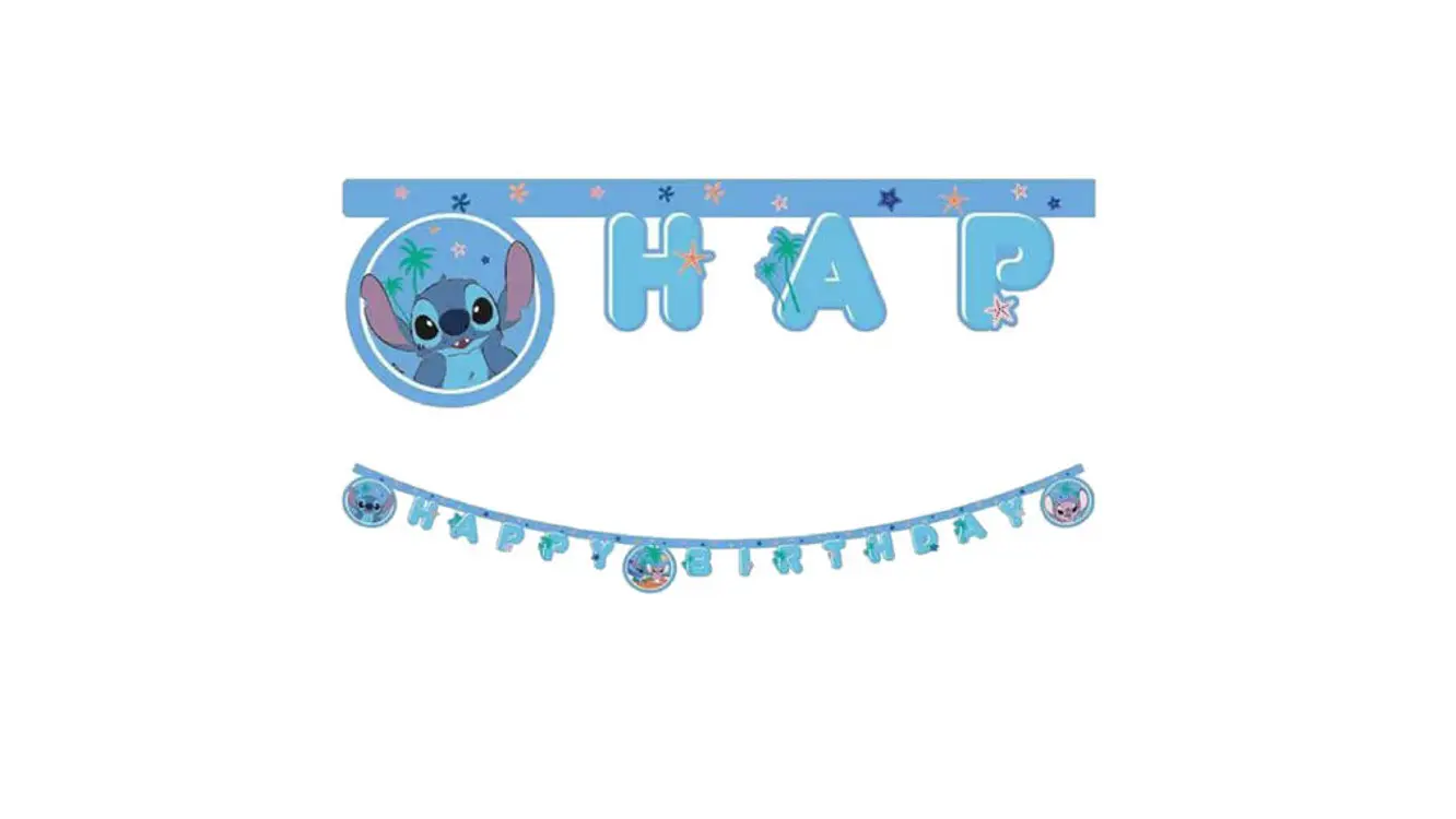 Festa Stitch Bandeira 2M de Papel  1