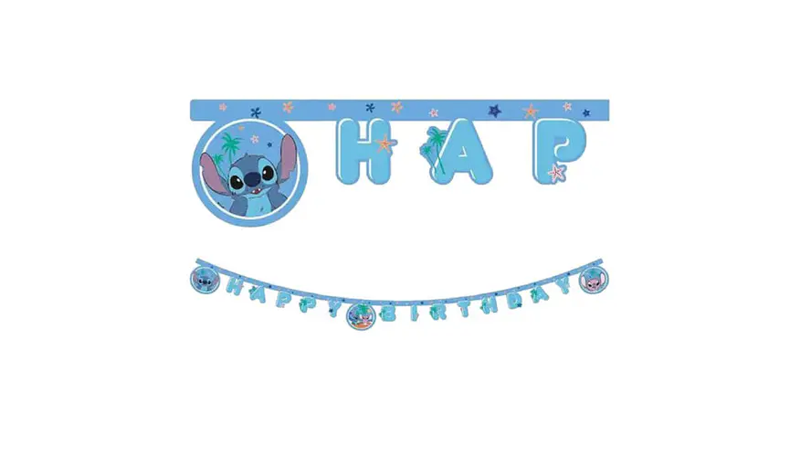 Festa Stitch Bandeira 2M de Papel  1