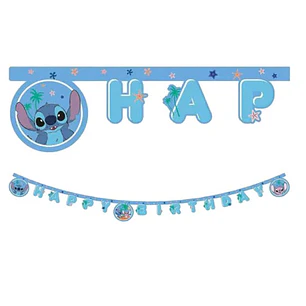 Festa Stitch Bandeira 2M de Papel 