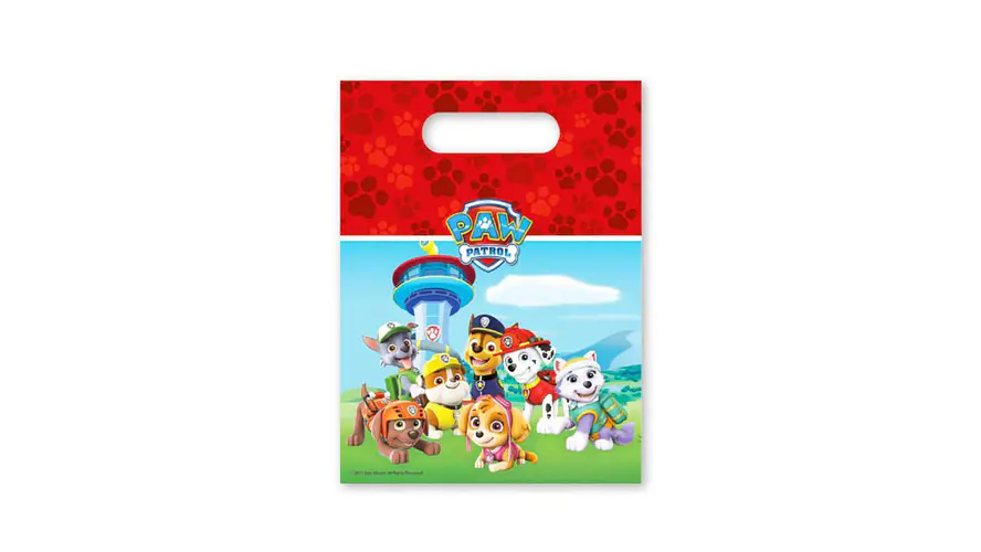 Festa Paw Patrol saco plastico 6pcs 16.5x23cm para menino 1