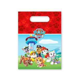 Festa Paw Patrol saco plastico 6pcs 16.5x23cm para menino