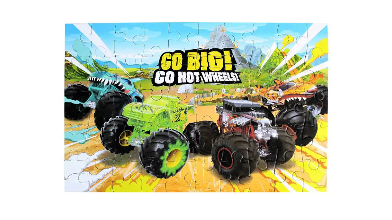 Puzzle Hot Wheels 50pcs Monster Trucks Crazy Race +3A 2