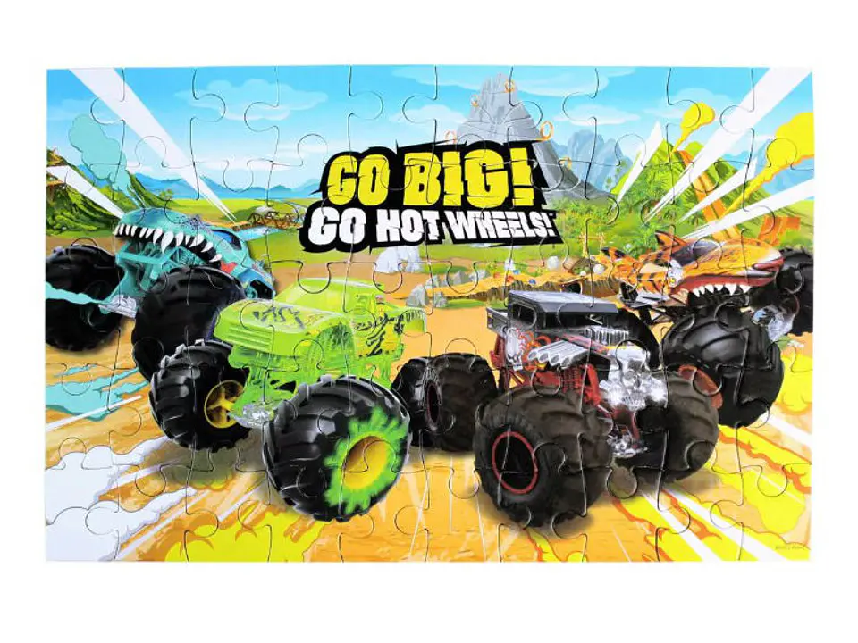 Puzzle Hot Wheels 50pcs Monster Trucks Crazy Race +3A 2