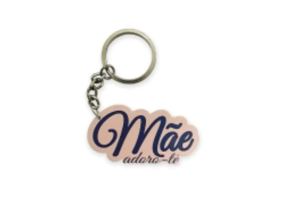 Porta Chave Madeira para a Mãe  6x3cm 1