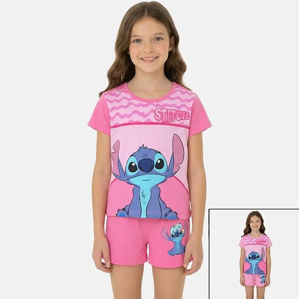 Pijama Stitch Menina 3-8anos Lil37-0936 1