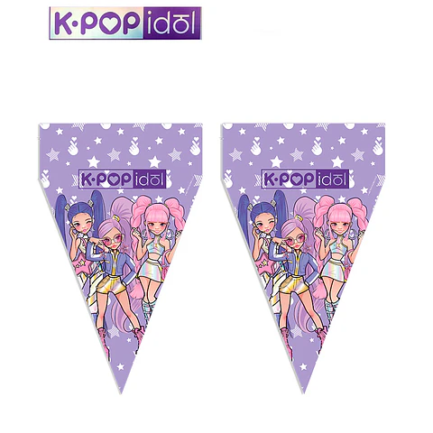 Festa K-POP IDOL Bandeira de papel 3 metros